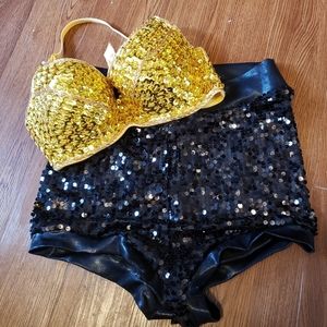Dance / Rave / Burlesque / EDC Outfit Bra/Shorts